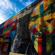 ブラジル、リオデジャネイロ。
巨大壁画。