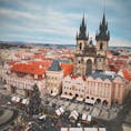 🇨🇿
プラハ
旧市庁舎の天門時計塔からのティーン教会