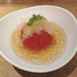 赤白 ルクア大阪店

冷製トマトのおでん
トマトのジュレに柚子風味のらっきょジュレのせ  🍅