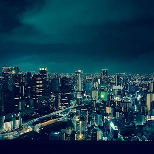 空中庭園からの夜景はほんま綺麗