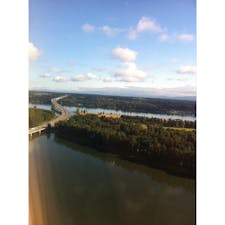 ポートランド空港に着陸前の光景