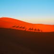 モロッコの大砂丘メルズーガ🇲🇦
ラクダに乗って砂漠を歩く💓🐫🐫🐫