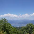 守屋山(長野県伊那市高遠町)山頂より諏訪湖を望む