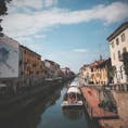 イタリア・ミラノ 
ナヴィリオ運河
お散歩に最適、気持ち〜