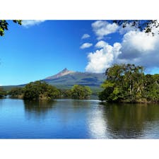 【函館・大沼】北海道にある駒ヶ岳を眺めながら一休みできる！大沼国定公園
.
.
.
北海道の七飯町に位置するこの大沼国定公園は、昭和33年に全国で13番目の国定公園として登録されました。周辺には散策ができる散歩道があるほかにも、大沼をゆったり巡るボートや小型のカヌーが運行されていたりします。
.
.
.
また、地域で有名なイカすみ味のソフトクリームも販売されていました。大沼公園に立ち寄った際には是非一度食べてみてはいかがでしょうか。こちらのソフトクリーム、駅近くより大沼公園内にある屋台の方が多少安く値段が設定されていたのでお気をつけください！
.
.
.
［アクセス］
北海道新幹線 新函館北斗駅より特急北斗で約10分 大沼公園駅下車
↓
大沼公園駅より徒歩約5分で到着

#函館 #大沼公園 #北海道 #公園 #絶景 #北海道の絶景 #大沼国定公園