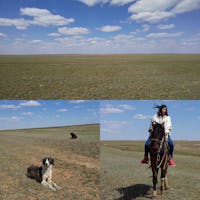 近未来都市からほんの少し離れると、大草原！