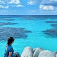 📍沖縄県 ｜ 波照間島
 ✈︎ 2020.10

［ ニ シ 浜 ］

港近くのテトラポットから見たニシ浜。
波照間ブルーをより間近で見れるおすすめスポット💖