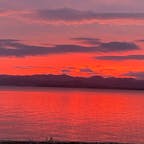 浜名湖❤️珍しく赤い夕焼け
