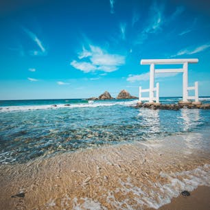 糸島の夫婦岩　@福岡
海が綺麗でした
糸島は映えるスポットがたくさん