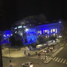 ミラノ中央駅のライトアップ