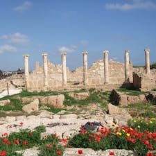 キプロス　パフォス　古代のモザイクが多数ある遺跡