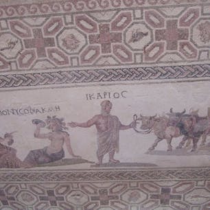 キプロス　パフォス　古代のモザイクの一つ