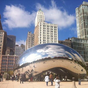 ミレニアムパークのクラウドゲート #一人旅 #アメリカ1周 #ユースホステル #アメリカ #シカゴ 2012.10月