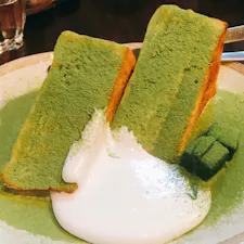 #抹茶と生チョコトースト

#愛知
#蒲郡
#茶屋　ITSUKA