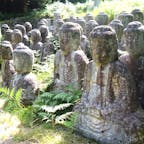 鵜川四十八体仏郡
この仏像群は、室町時代後期に観音寺城（現安土町）城主の佐々木六角義賢が亡き母の菩提を弔うため、観音寺から見てちょうど対岸にあたる高島市鵜川（うかわ）に建立したものです。

#サント船長の写真　#石仏巡り　#石像
　#滋賀県