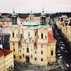 チェコ　プラハ
天文時計の展望台から聖ミクラーシュ教会
聖堂内のコンサートにも行ってみたい