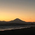 夕方の湘南海岸公園です

富士山が見えます