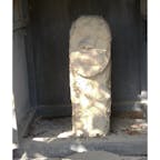 人面石
実は此の奇妙な石像は壊された石棺に刻まれたものでの、何の為に作られたかは判りません、此の石像は知る人ぞ知る、
謎の多い石像かなです。

#サント船長の写真　#京都　#石像