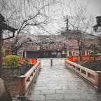 祇園白川巽橋
後3日程で桜は満開で人ももう少し多く成ると思います。突き当たりの横の道は新橋通りです。僕は人が居ない祇園白川を楽しみました。

#サント船長の写真 #全国橋巡り　#京都