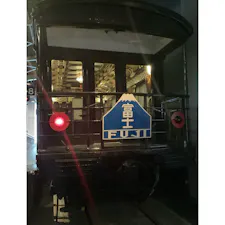 列車にはデッキも付いていました。