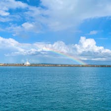 伊良部島、長山港から見た虹

#伊良部島