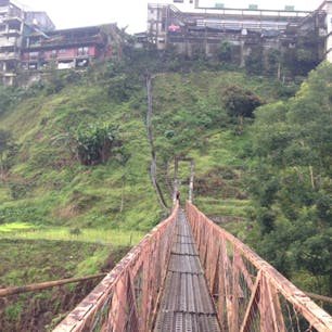 フィリピン　バナウエー
棚田の下に架かる吊り橋でかなり揺れます。

#サント船長の写真　#フィリピン