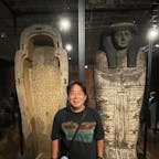 京都市京セラ美術館
エジプト展　
「タイレトカプという名の女性の人型棺・外棺」
エジプトの遺産品を見るのは、ツタンカーメンの黄金のマスク以来、約56年振りで会場に入り、遺産の数々に圧倒されました。TV・写真で見るのとは、明らかに違います。日本の仏像・石像とは別物です。是非スマホカメラに収めて下さい。

#サント船長の写真　#エジプト展