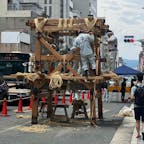 祇園祭り　「組み立て」
函谷鉾(かんこほこ) (一日目)
祇園祭りは7月1日から7月31日まで続く祭りです。
メインは7月17日の巡行です。

#サント船長の写真　#祇園祭り　#京都