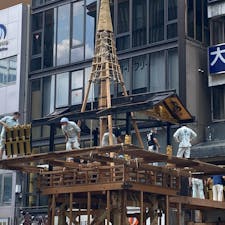祇園祭り　山鉾の組み立て
函谷鉾　(二日目)

#サント船長の写真　#祇園祭り　#京都