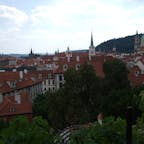 プラハ城下庭園から下を見る