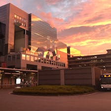 京都駅の夕焼け