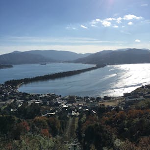 天橋立  傘松公園[京都]

ケーブルカーで頂上へ！
天気も良くて絶景だった(o^^o)

股のぞきは恥ずかしくて断念(笑)