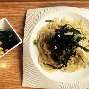 2021.9.23
岩瀬カナル会館内
さんたふぇ

白えびの和風パスタ
おいしかった😋