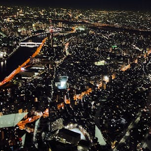 旅ログ　第8回
20.12.24-25  東京スカイツリー（1回目）

初めてスカイツリーに登りました。高いところから見ても街の活気みたいなものが伝わりますね。