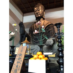 釈迦如来坐像　通称　飛鳥大仏
日本最古の仏像といわれています