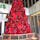 静岡県静岡市。新静岡セノバ前のクリスマスツリーは、真っ赤で情熱的でした。
