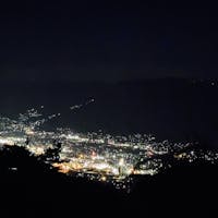 夜の杖突峠より諏訪湖