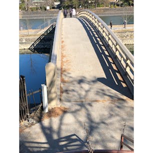 鳳凰堂の裏を流れる宇治川に架かる
橘橋