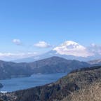 箱根ターンパイク頂上より富士山と芦ノ湖