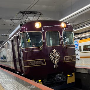 昨日から運行開始の観光特急あをによし。京都から奈良まで35分。上質な時間を楽しむにはもう少し乗ってたかったなぁ。