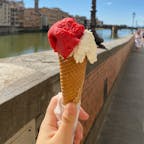 イタリア🇮🇹
フィレンツェ、ベッキオ橋
ジェラートの本場でジェラートを食す幸せ！
味はいつもフランボワーズとレモン＾＾