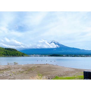 富士山　河口湖　湖畔