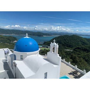 高知県にあるヴィラサントリーニ🏰
快晴で最高の眺めでした