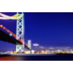 明石海峡大橋の夜景