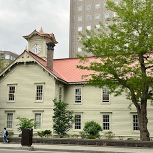 札幌時計台の横から