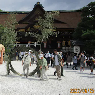 北野天満宮
夏越しの祓え
此処は北野天満宮の本殿です、
此処にも茅の輪が有ります。

#サント船長の写真　#北野天満宮