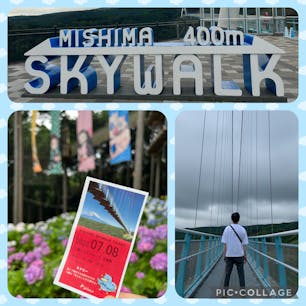 2022年7月8日(金)
日本一長い歩行者専用吊橋 三島スカイウォーク🌉
その長さは400mあり、富士山や駿河湾が一望できます👀
あじさい祭も開催してて、凄く綺麗だった🏵
次回はロングジップスライドを体験したい✨

#三島スカイウォーク #箱根西麓 #三島大吊橋 #空中散歩
#あじさい祭 #静岡 #観光名所 #最高の眺め
