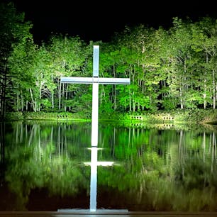 水の教会⛪️。トマムにある安藤忠雄の教会三部作の一つ。