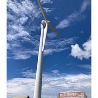 秋田県の海沿いは風力発電