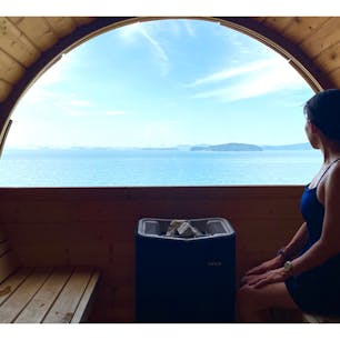 バレルサウナから瀬戸内海を眺める
『浮サウナ』〜倉敷